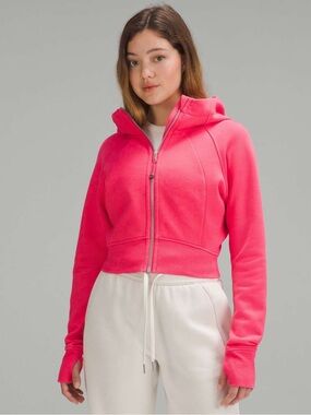 Lululemon Scuba Full-Zip Cropped Hoodie - Lip Gloss